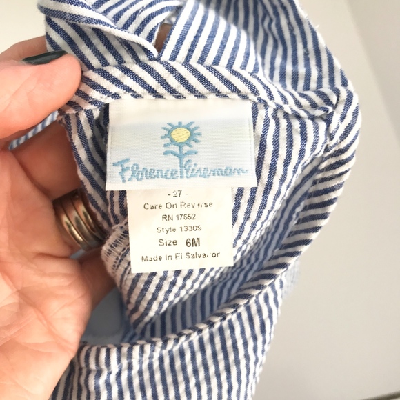 NWOT Florence Eisemen Seersucker Shortalls - Picture 8 of 8